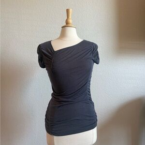 Vivienne Tam | y2k rushed grey Top